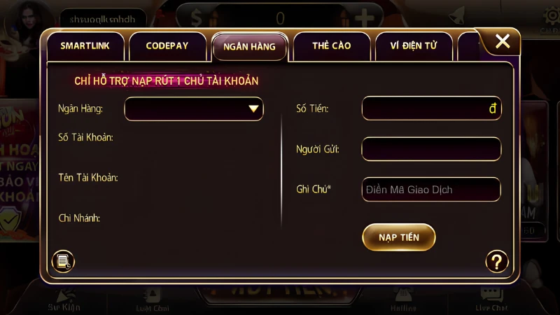 Hệ thống nạp tiền SunWin hỗ trợ đa kênh nạp tiền tiện lợi